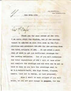 Letter Comper re shields Oct 25 1932